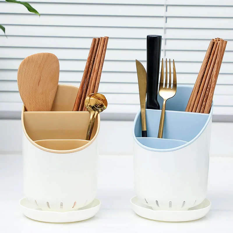 

1pc Dish Drainer Plastic Knife Stand Easy To Clean Knife Forks Spoon Stand Tableware Storage Holder Utensils For Kitchen Supplie