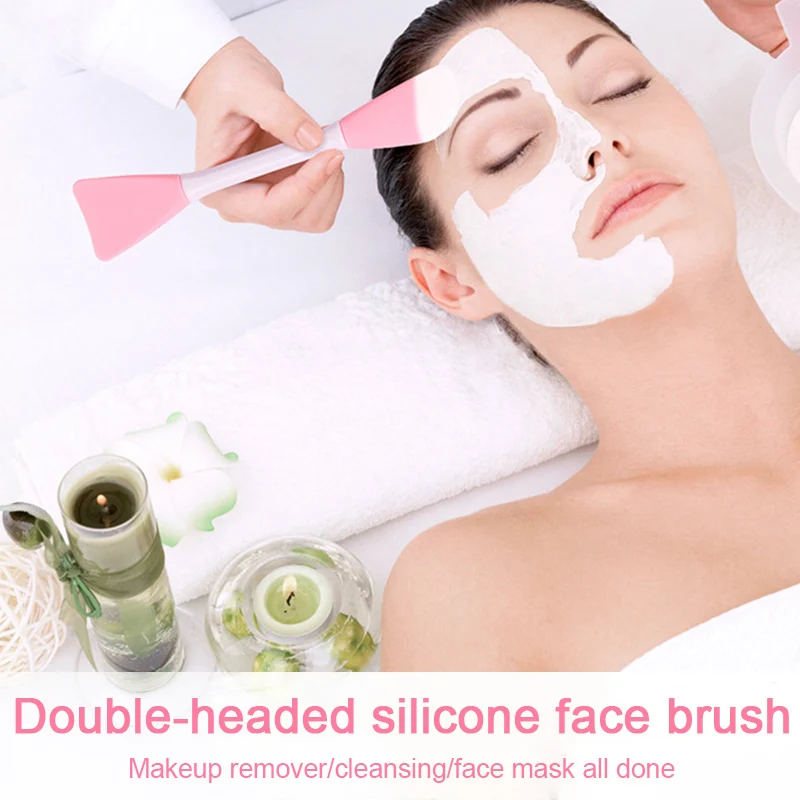 

Double Head Facial Mask Brush Silicone Mask Stirring Brush Multifunction Mask Mud Mixing Brush Cosmetic Beauty Skin-Care Tools