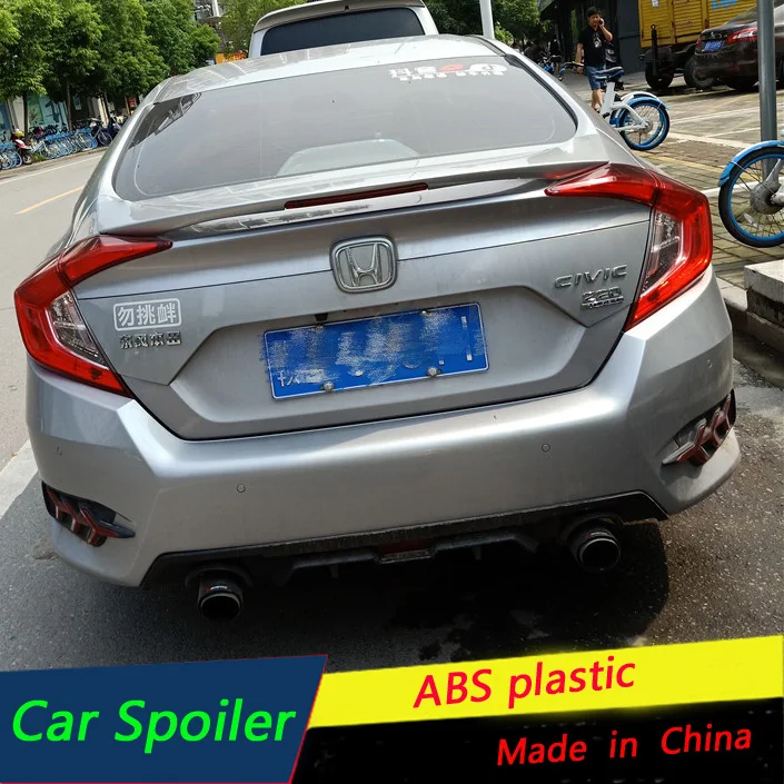 Спойлер для Honda Civic 2016 2017 2018 2019 высокое качество абс материал заднее крыло