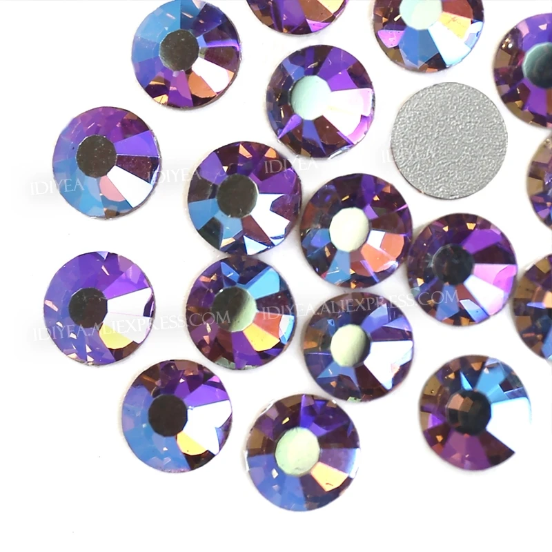 Блестящие стразы с плоским основанием для дизайна ногтей|flat back crystals|crystal diynon hotfix |