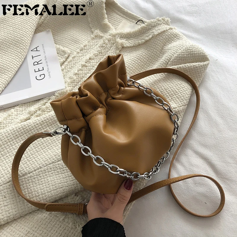 

Сумка кросс-боди Женская на шнурке, модный саквояж на плечо из мягкой кожи, дизайнерский чемоданчик