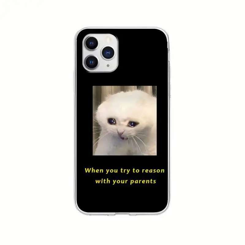 

Hot Selling Cute Cat Prank Funny Transparent Mobile Phone Cover Clear Case For Honor 8X 10i 20i 20 Lite