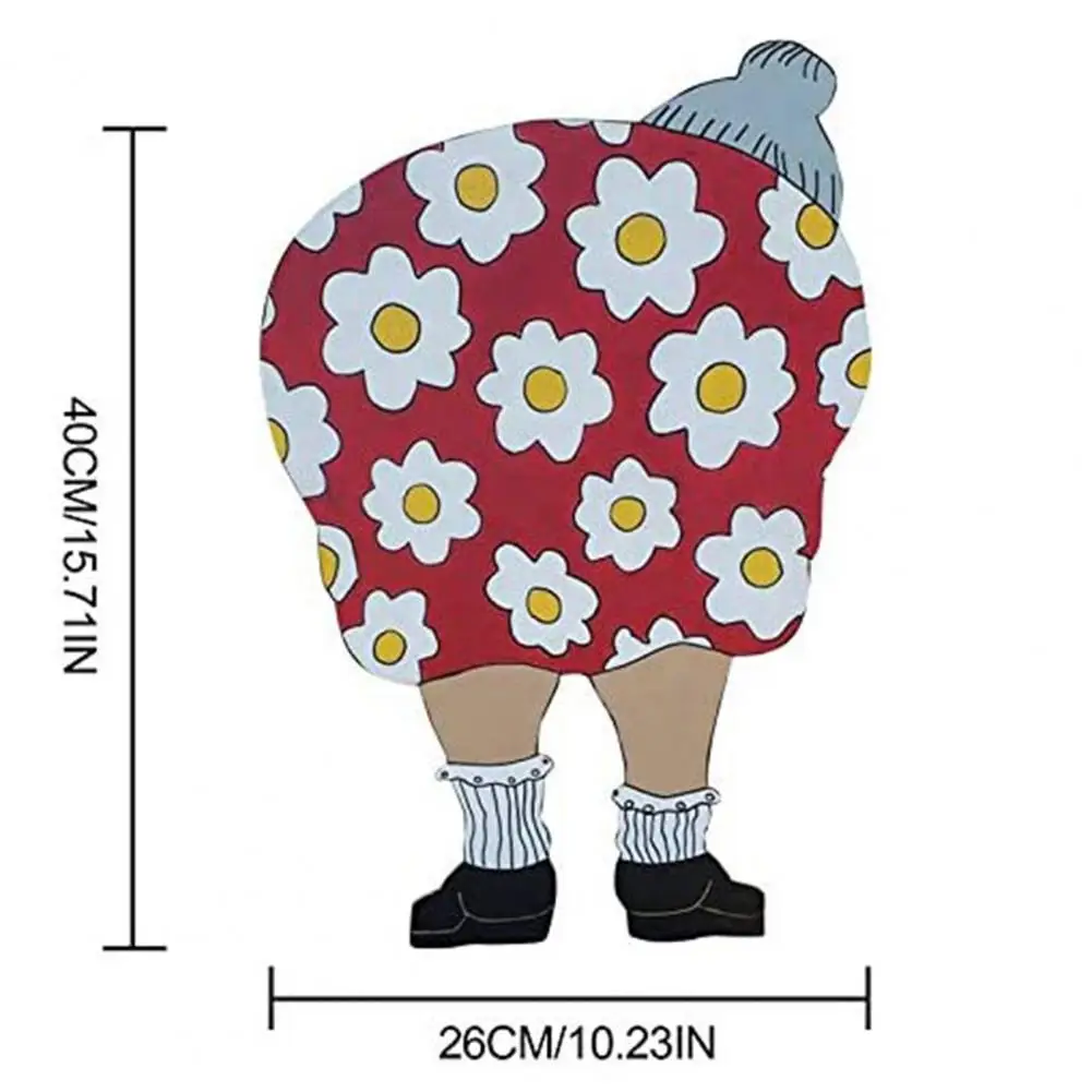 

Stake Sign Funny Old Lady Garden Decoration Outdoor Shape Plastic Lawn Garden Stand Decoration for Decorating jardin