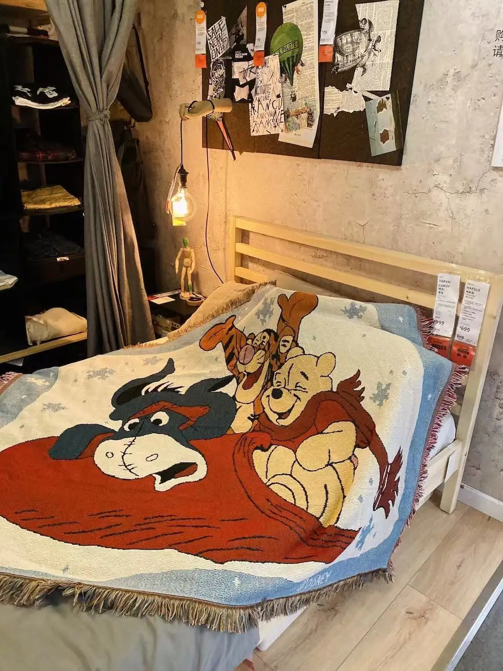 

Bear dog tiger tassel cartoon naughty geometric cotton wool sofa blanket bed cover tapestry wall decoration leisure blanket