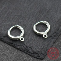 1pair 925 silver color ear hook 10mm 12mm handmade fittings diy jewelry earrings ear clip materials wholesale