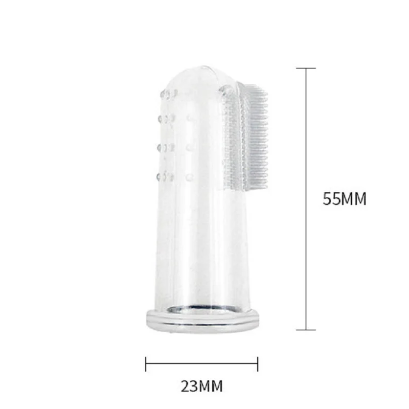 Супер мягкая надеваемая на палец зубная щетка для домашних животных собака Кот