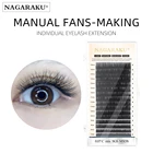 NAGARAKU Матовый Цвет Эллипс Ресницы с Раздельными Наконечниками Эллипс Ресницы для Наращивания с Раздельными Наконечниками Макияж Отдельные Длины  в Виде Плоского Эллипса Ресницы Очень Мягкий Материал