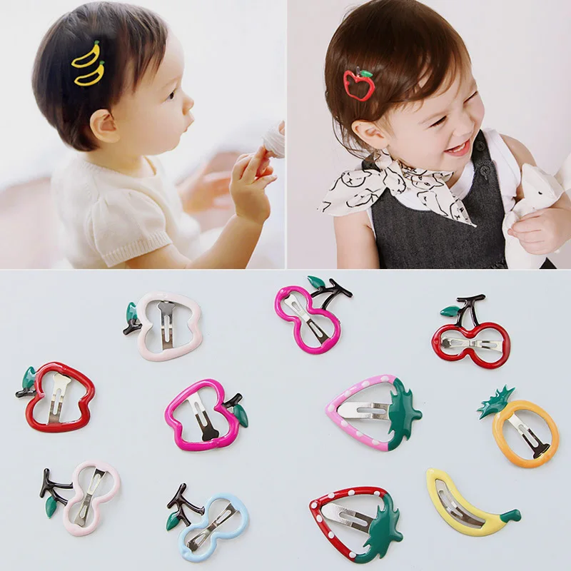 Аксессуары для волос девочек 4 шт./компл. украшение заколка фруктовая с