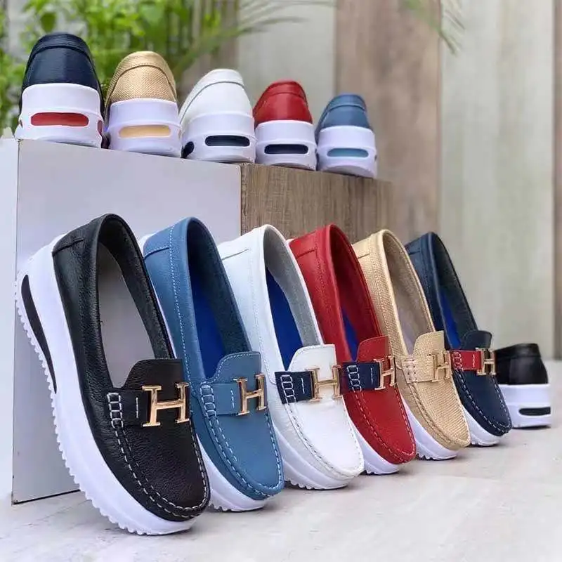 

Women Platform Vulcanize Shoes Casual Comfortable Wedges Walking Sneakers Solid Color Flats zapatos de mujer zapatos