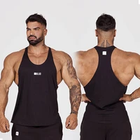 new men tank top gyms workout i shaped vest fitness bodybuilding sleeveless shirt male cotton clothing casual singlet undershirt