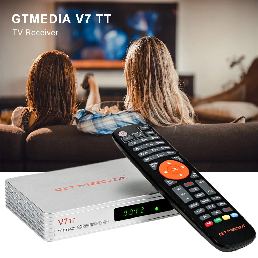 GTMEDIA V7 TT TV Receiver 1080P Full HD DVB-T/T2/Cable/J.83B Support Multi PLP USB PVR Ready | Электроника
