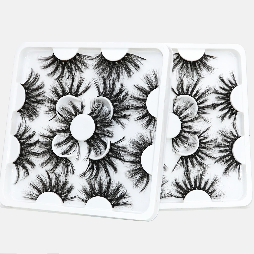 

7 Pairs 25mm Lashes 3D Mink Lashes Dramatic Volume Eyelash Natural Long Eyelashes Mink Fluffy False EYELASHES Make up Eye Lash