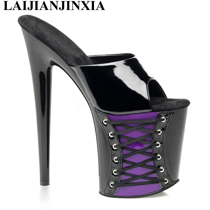 

New 20cm Women's best selling hot summer style slim super high heels, stage sexy banquet fine Dance Shoes