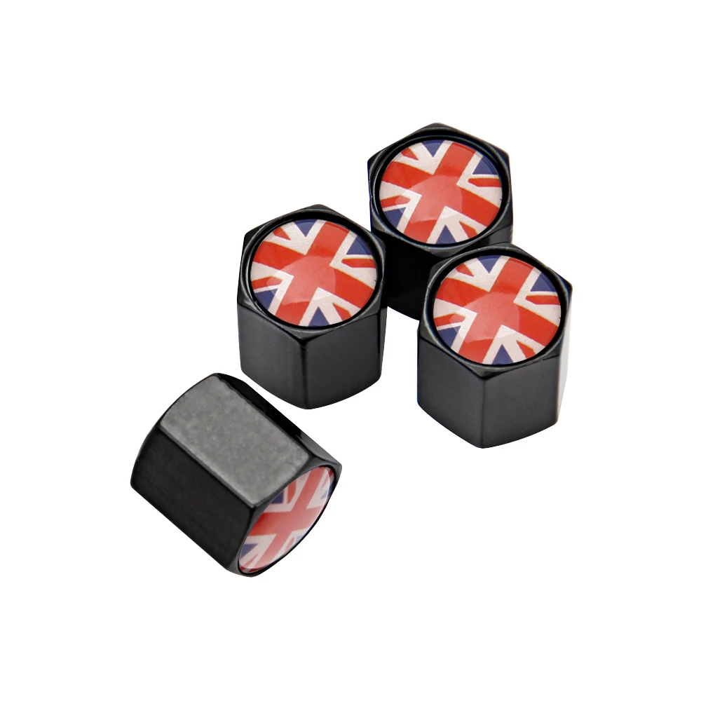 

Car Accessories Auto Wheel Rims Tire Valve Stem Caps British Flag for Land Rover Range Rover Jaguar Bentley BMW Benz KIA MG