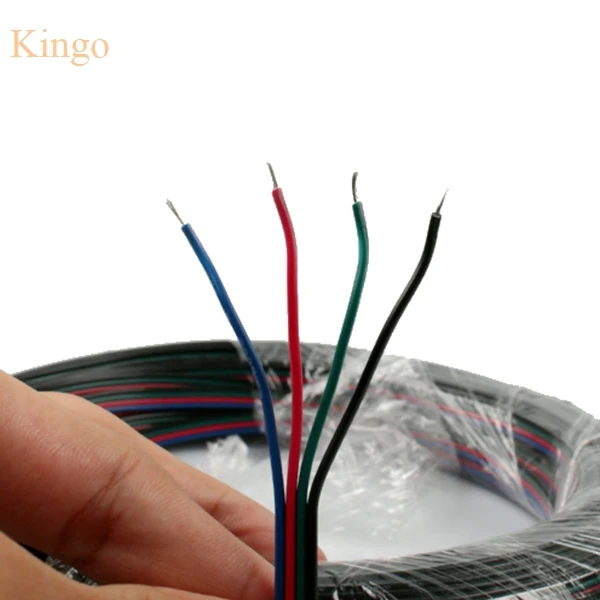Новый 4 контактный светодиодный RGB кабель 5 м 10 20 30 для 5050 3528 удлинитель