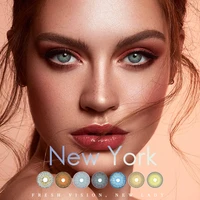 LAREEN 2pcs pair Colored Contact Lenses New York Series Eye Small pupils Contact Lenses Cosmetic Color Contact Lens for Eyes
