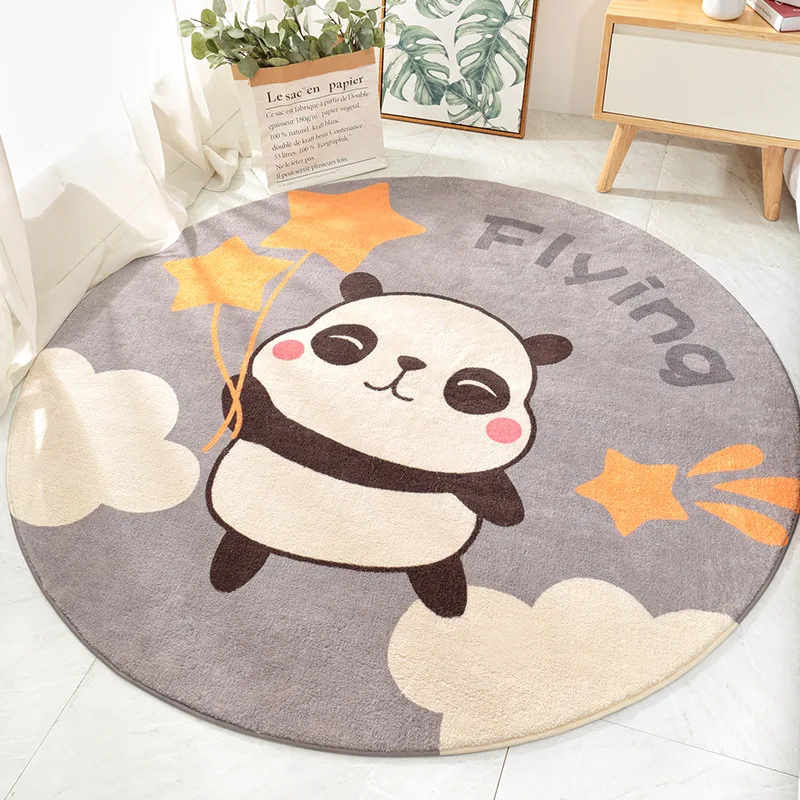 

Carpet in the living room Wool Carpet in the bedroom Round blanket Soft Non-slip No shed hair Densely fluffy Cartoon Cute