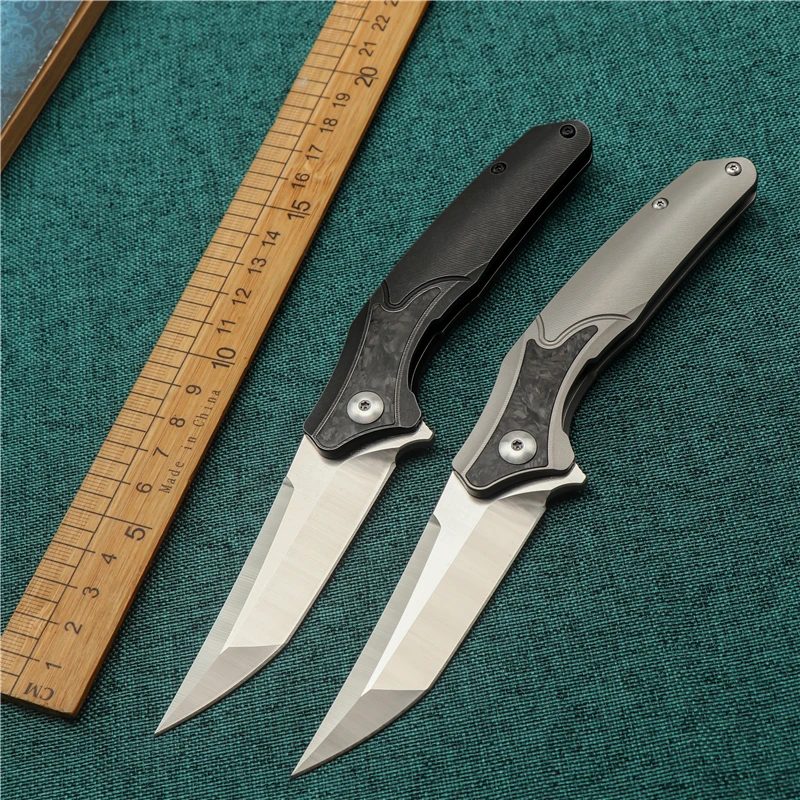 

Folding Knife M390 Blade Titanium Alloy Handle Outdoor Camping Hunting Blade Sharp Fruit Knife Tactical EDC Self-defense Tool