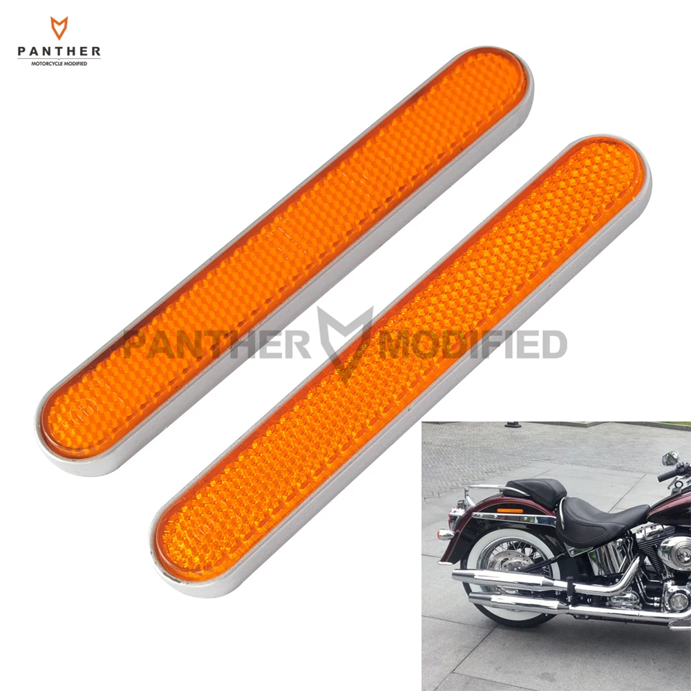 

Orange Motorcycle Rear Mudguard Fender Reflector Case for Harley Sportster 883 1200 Softail Dyna Fatboy