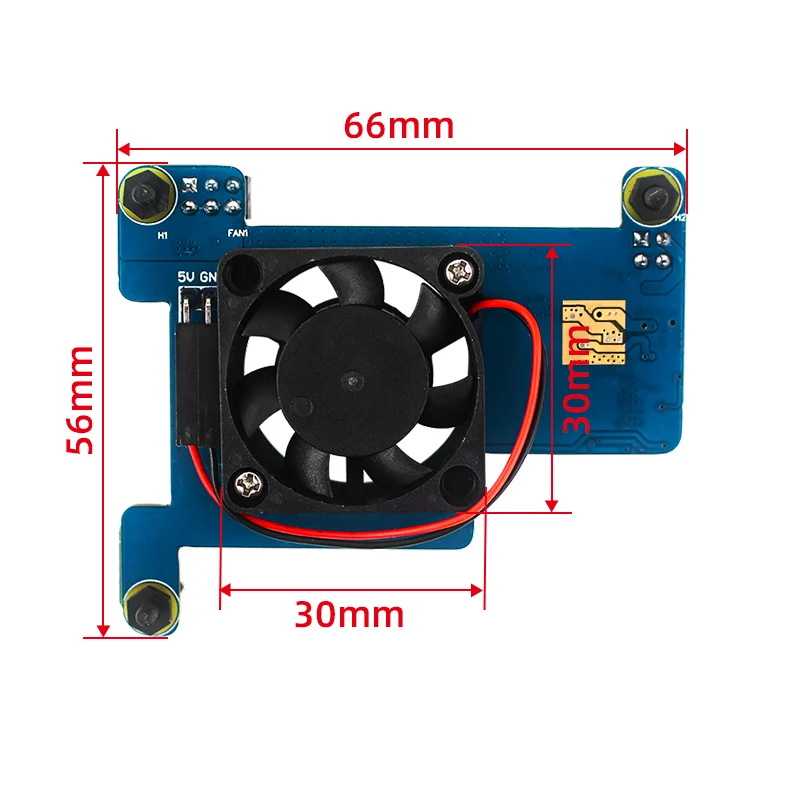 Плата расширения HAT Raspberry Pi 4 Power Over Ethernet (PoE) с охлаждающим вентилятором модуль PoE 5 В