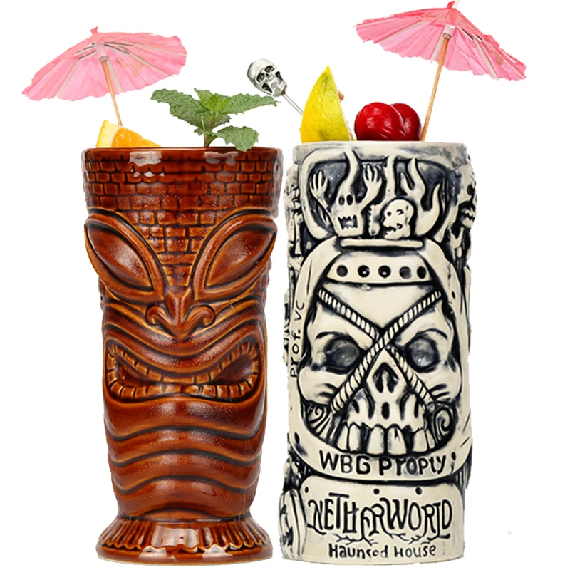 Гавайские кружки Tiki Коктейльная чашка пивная кружка для напитков вина