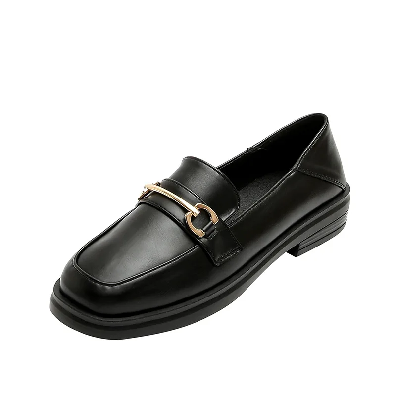 England 2021 NEW Women Shoes Fashion Loafers Round Toe Platform Shoes Solid Slip-on Plus Size 43 Luxury Brand Shoes Women