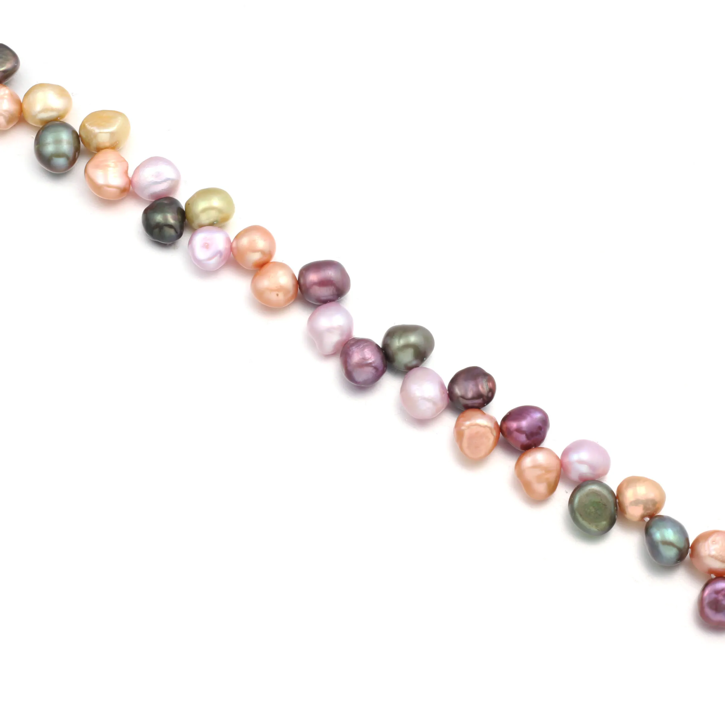 

Natural Freshwater Pearl Color Mixing Beaded Irregular Loose Spacer Beads for Jewelry Making Necklace DIY Bracelet Size 8-9mm