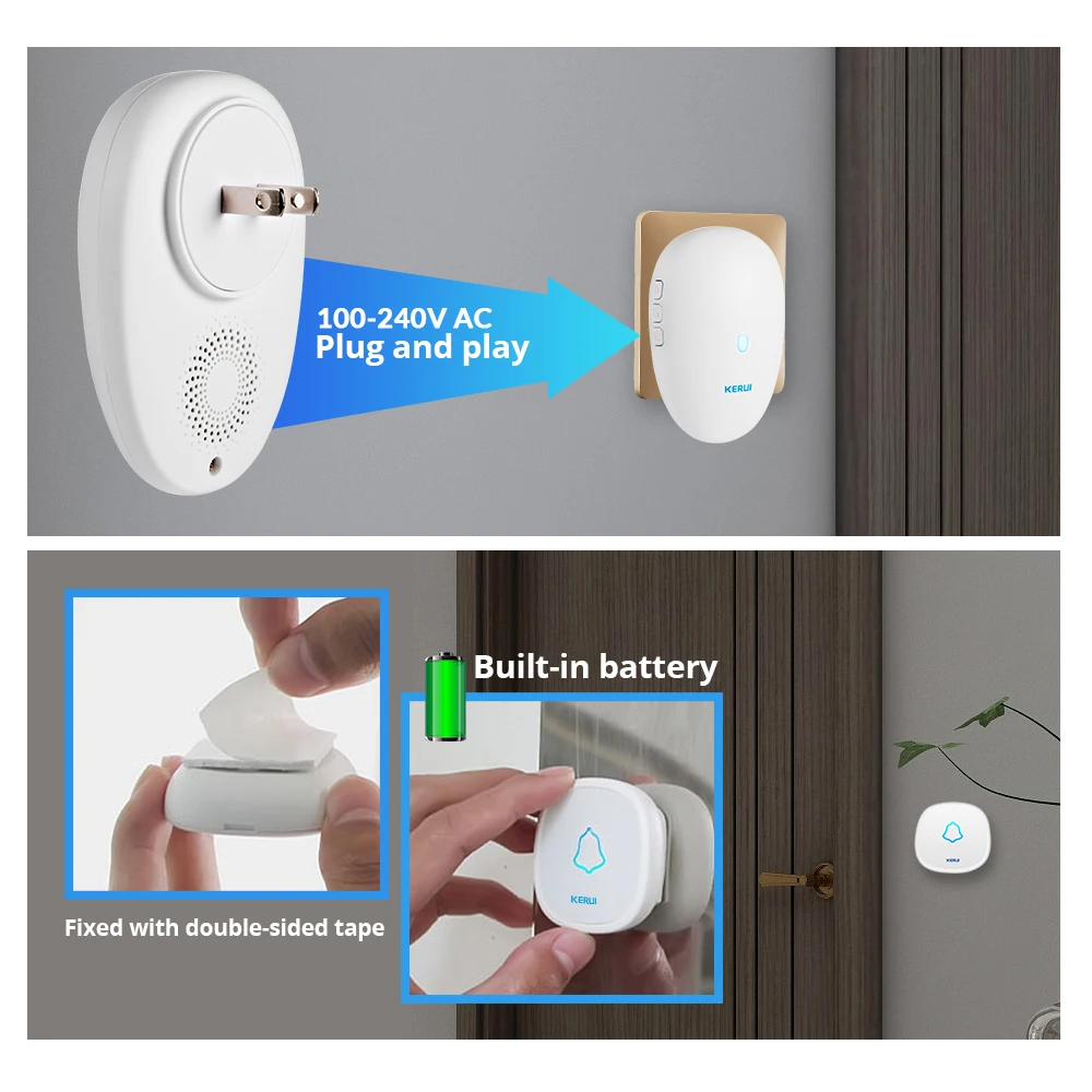 KERUI M521 Домашняя безопасность Добро пожаловать беспроводной дверной звонок смарт