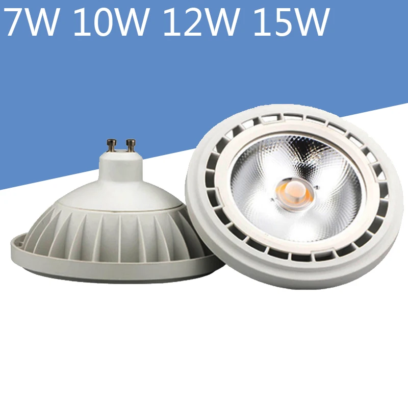 Диммируемая Светодиодная лампа GU10 AC85 265V COB AR111 7 Вт 10 12 15 гарантия 3