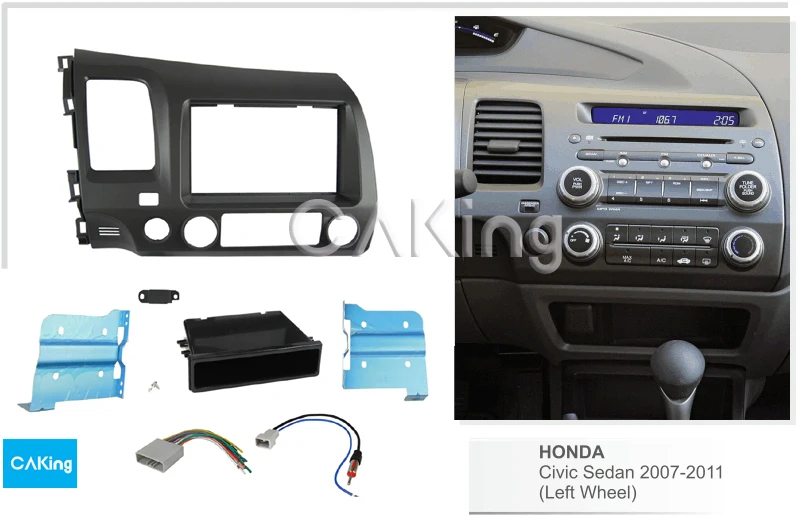 Автомобильная фасция радио Панель жгут антенна для Honda Civic Sedan 2007 2011 (левое колесо)