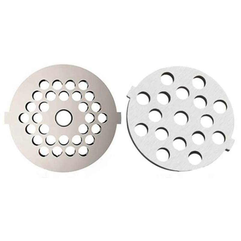 

Meat Grinder Attachment, Mincer Plate Disc Knife 5mm and 7mm, Hole Meat Grinder Parts, Kitchen Appliance (2 PCS)