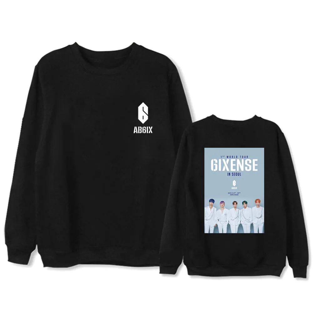 Новый Kpop AB6IX World tour 6IXENSE концертный свитер с круглым вырезом для женщин и мужчин
