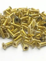 50pcs gb819 din965 brass countersunk head screw phillips cross recessed flat head machine screws bolts m2 m2 5 m3 m4 m5 m6 m8