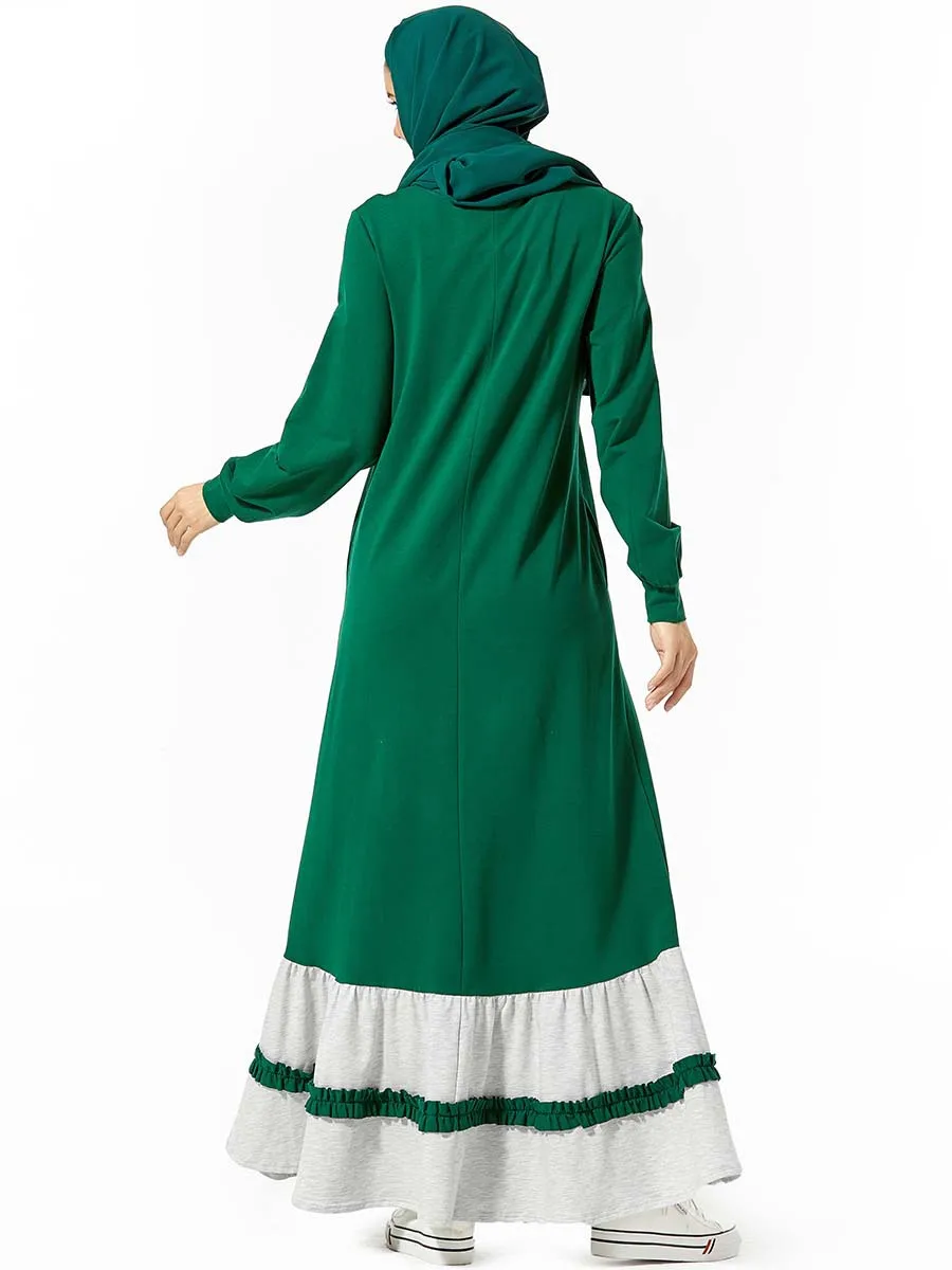 Кружева абайя Дубай Турция Кафтан платье хиджаб мусульманское исламское одежда