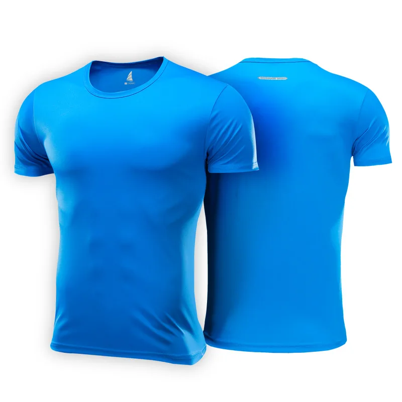 Эластичная мягкая мужская и женская футболка для бега фитнеса спорта на открытом