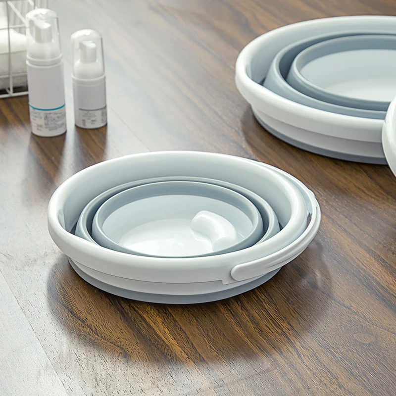 Большая складная силиконовая швабра с ведром Складные ведра для мытья Авто кухни