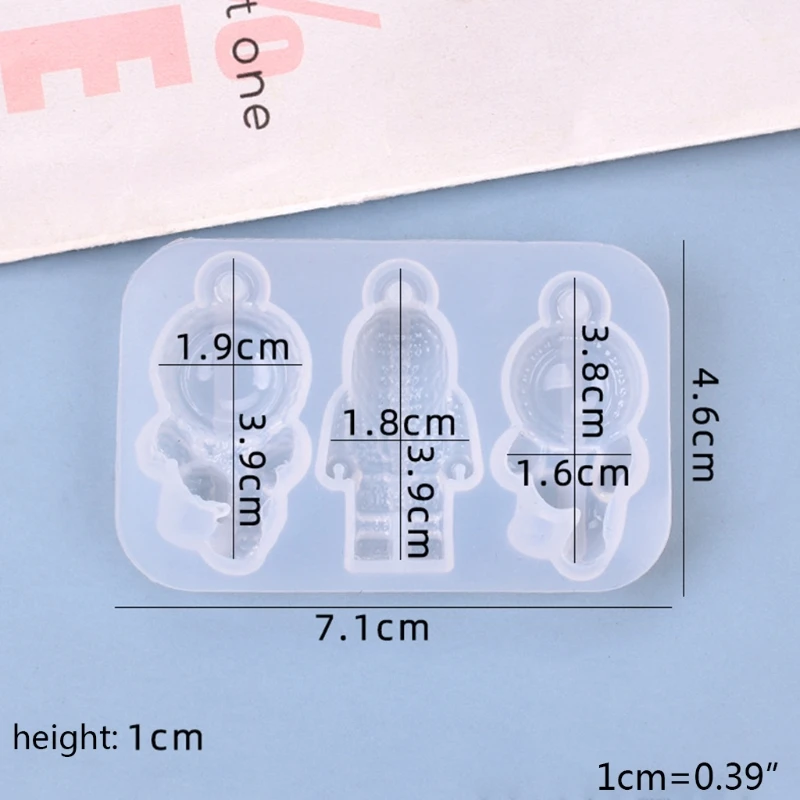 

Crystal Epoxy Resin Mold Astronaut Key Pendant Silicone Mould DIY Crafts Jewelry Making Tool