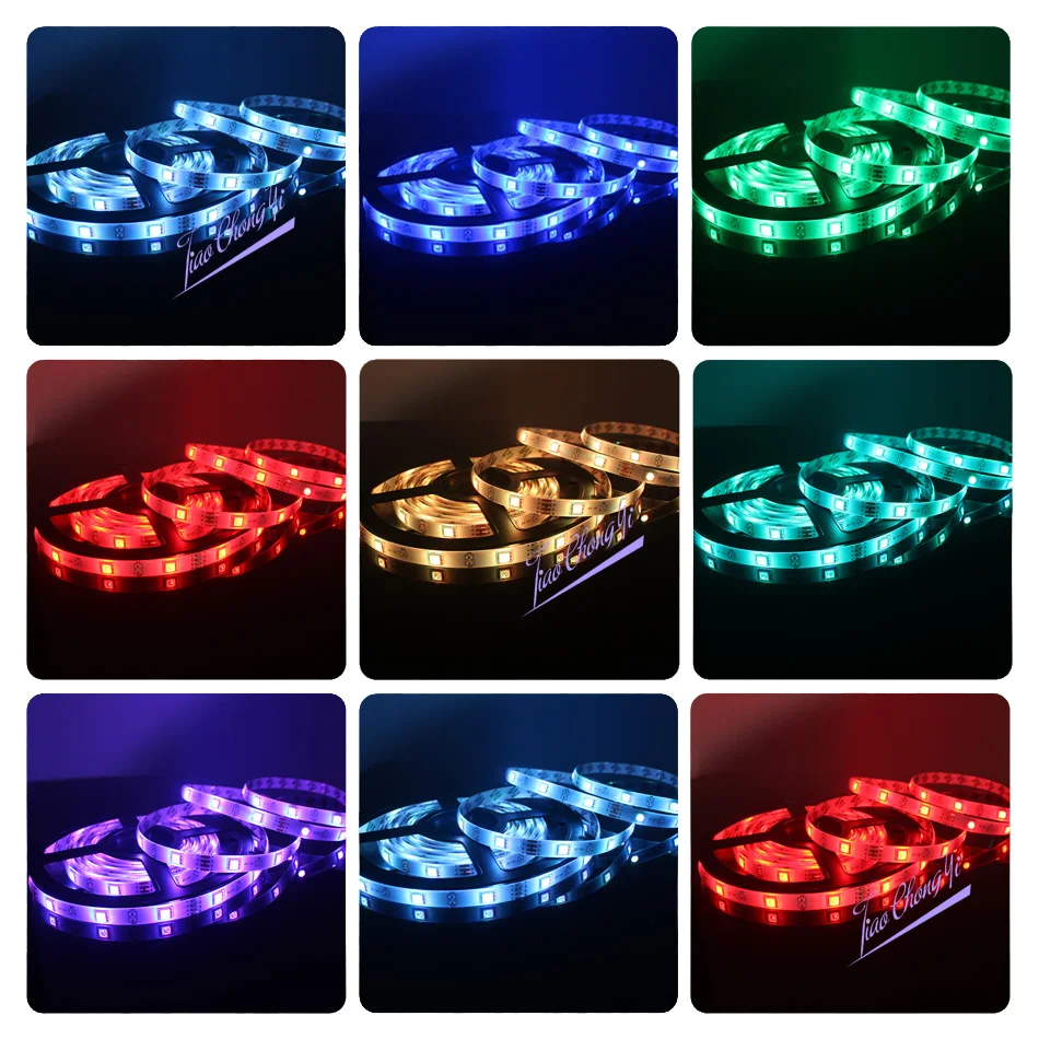 

NEW RGB LED Strip Light DC12V Ribbon LED Lights Strip RGB Tape 5050 2835 Flexible Diode Tape for Room TV Backlight Bluetooth