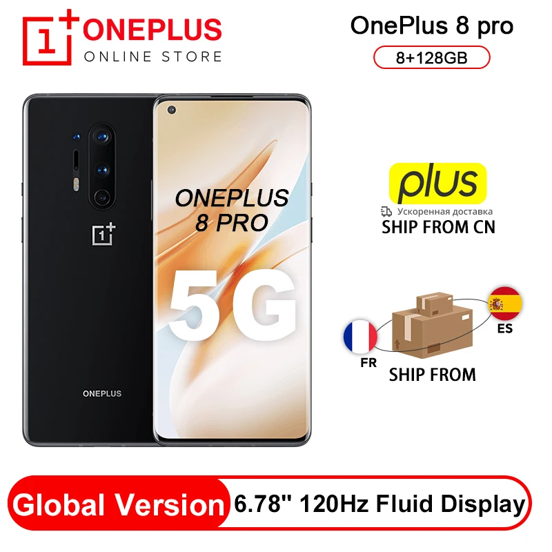 Presale глобальная версия Oneplus 8 Pro 5G Смартфон Snapdragon 865 8G 128G 6 87 120Hz