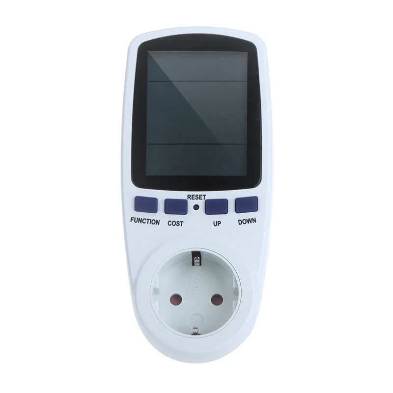 Анализатор электроэнергии с вилкой Стандарта Великобритании и ЕС измеритель ЖК