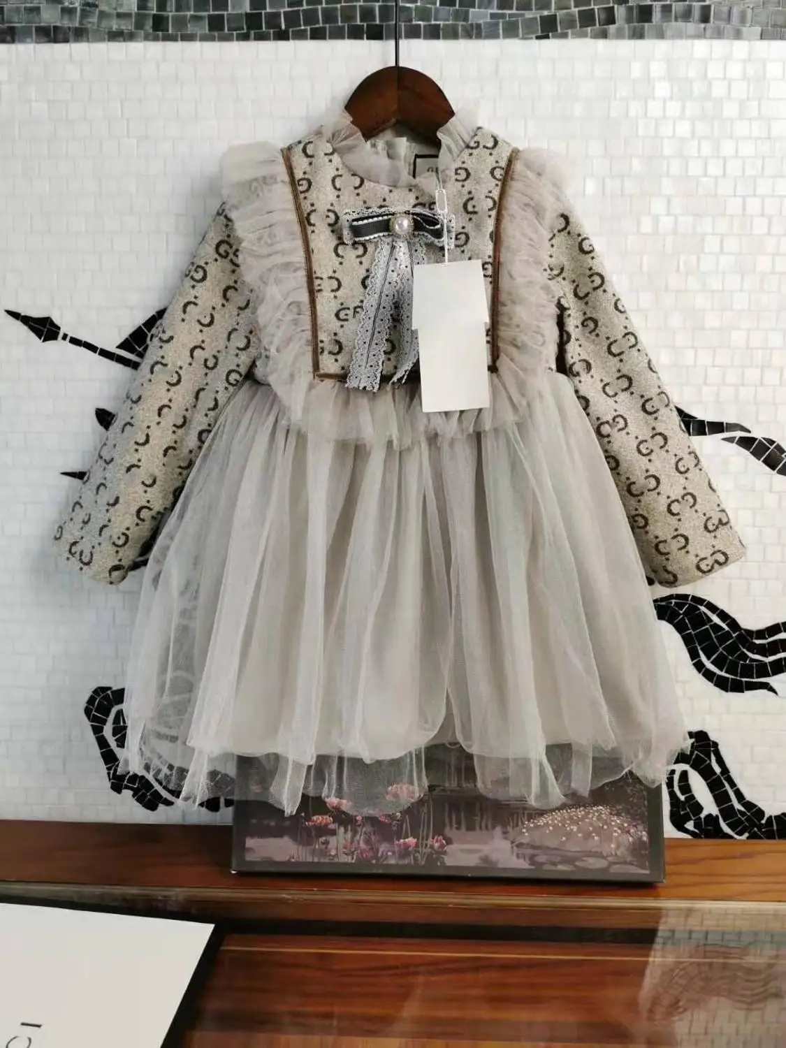 Рождественская одежда для маленьких девочек Детские платья принцессы с длинными