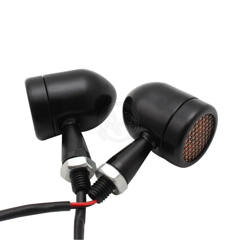 1 пара 10 мм черный/Хромированный Светодиодный стоп-сигнал для мотоцикла