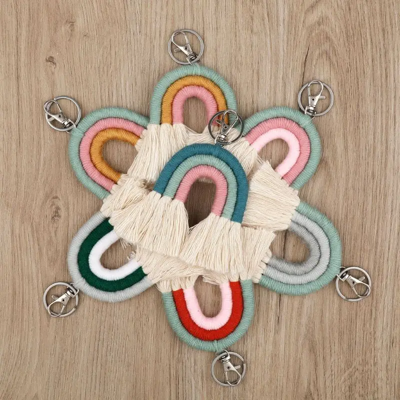Радужные брелки для ключей женский брелок ручной работы X6HE|Брелоки| |