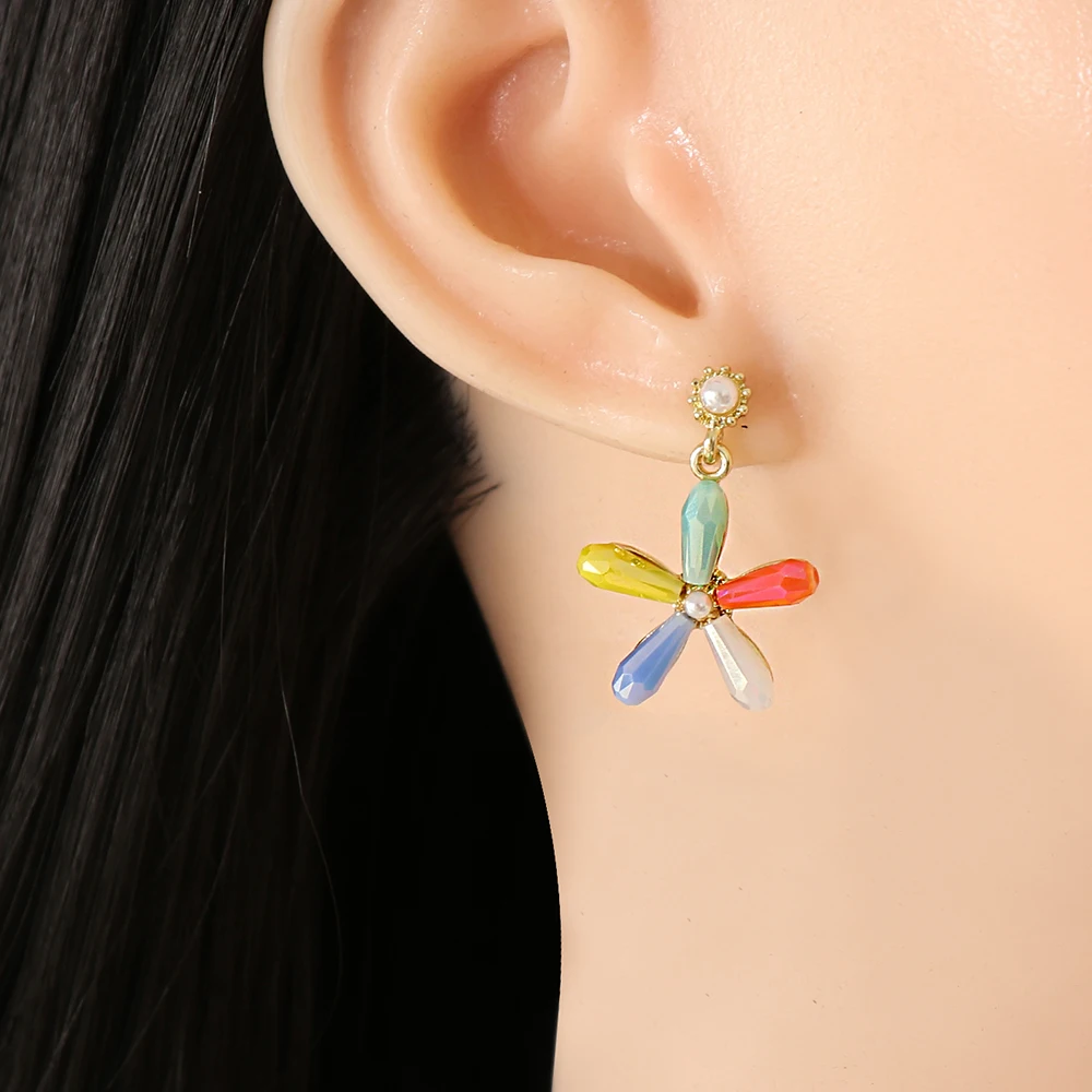 

Wholesale Za New Women Drop Earrings Geometric Resin Dangle Hanging Earrings Statement Pendientes Fashion Jewelry Accessories