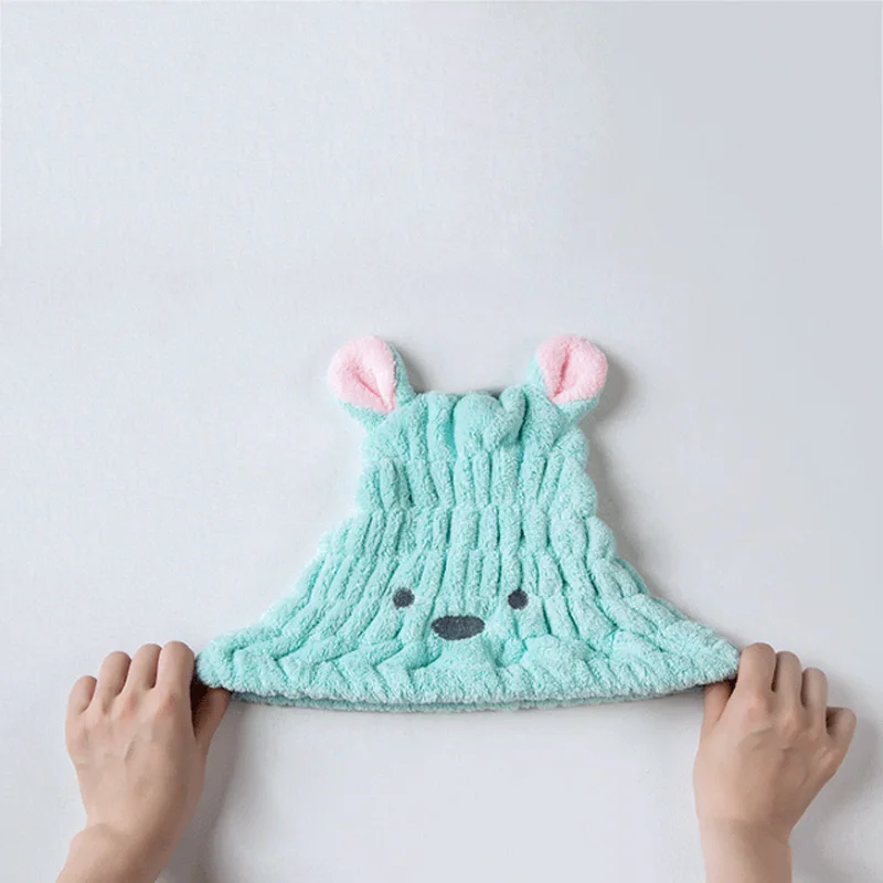 Эластичная шапочка для волос с мультяшным рисунком 1 шт. коралловый бархат 25*20 см