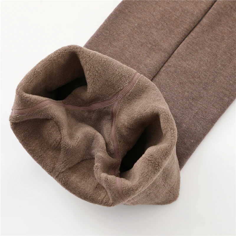 

Soft Ladies With Feet Fashion Solid Color High Waist Elastic Women Base To Keep Warm Winter Ladies Leggings