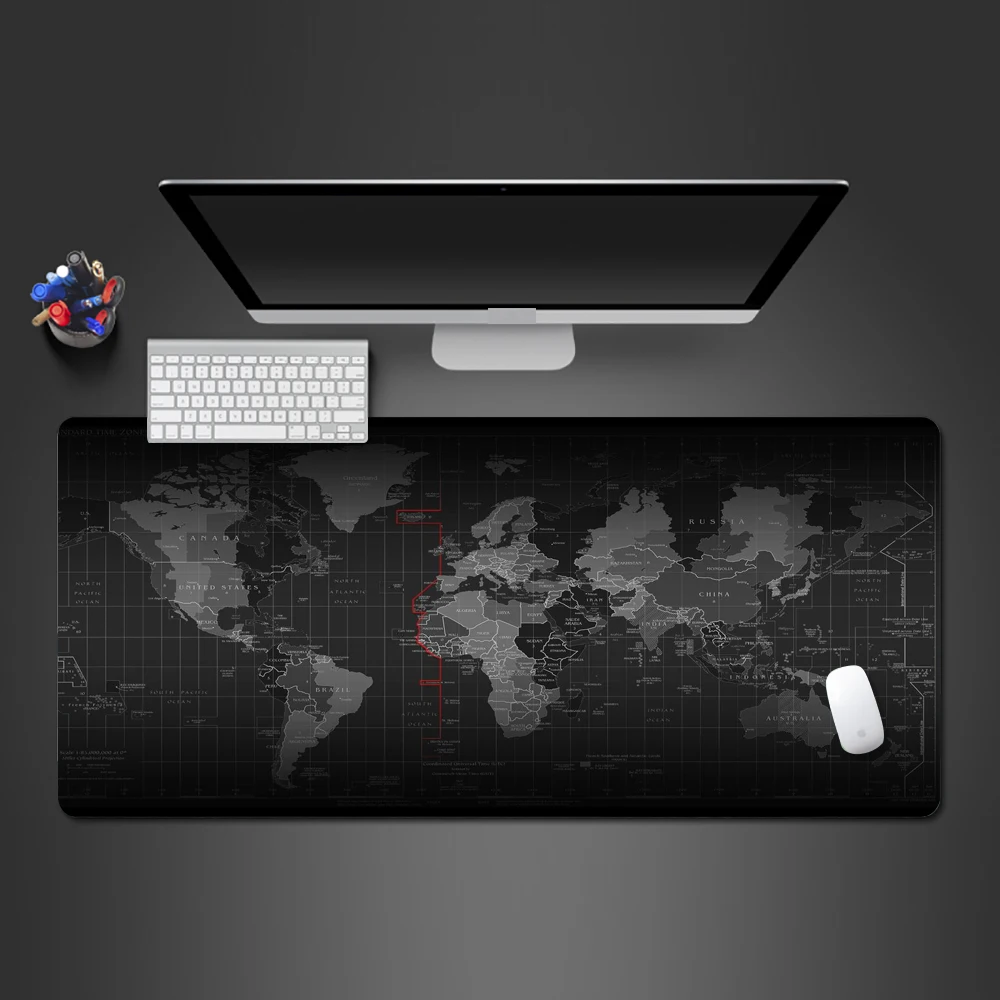 Хит продаж игровой коврик для мыши с картой мира большой геймерский компьютерный