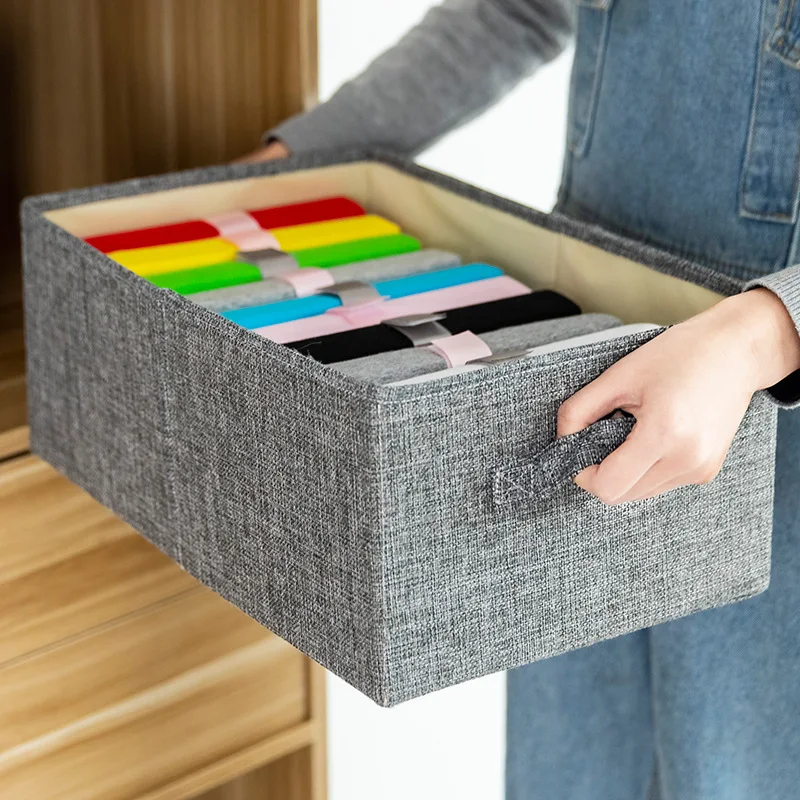 

Clothing Storage Boxes No Smell Polyester Fabric Clear Storage Baskets Containers Bins Clothes toys books Organizer