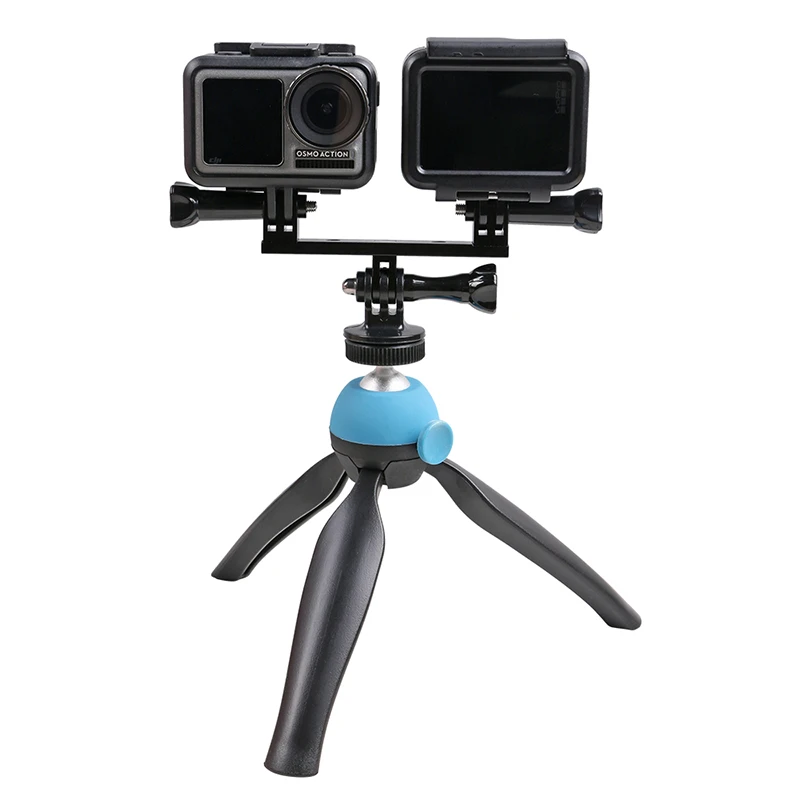 Металлический двойной держатель для штатива с винтовым адаптером экшн-камеры Gopro