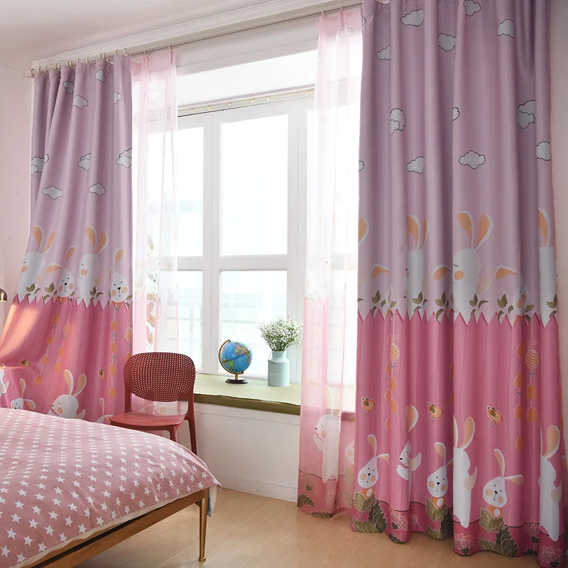 Занавески с высоким оттенком для гостиной столовой спальни мультяшным